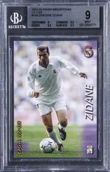 2002-03 Panini Megafichas La Liga #158 Zinedine Zidane - BGS MINT 9